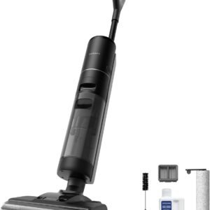 dreame H12 Pro Ultra Aspirateur Laveur sans Fil,Lavage de la Brosse à 60°C, Séchage 30 Min, Nettoyage Auto Double Rotation avec Racleur Résistant, Aspiration 16 000 Pa, Brosse 2 Bords