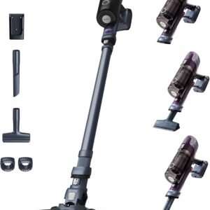 Rowenta X-Pert 6.60 Aspirateur Balai sans fil, Léger, Puissance 100W, Autonomie 45min, Efficace sur tous Types de Sols, LED RH6838WO, Violet