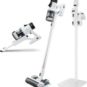 MEDION P400 W aspirateur Balai Eau et poussière sans Fil (sans Sac, Technologie cyclonique, 400 Watts, aspirateur à Manche 2en1, Batterie, capteur de poussière, HEPA H13, écran Tactile LED)