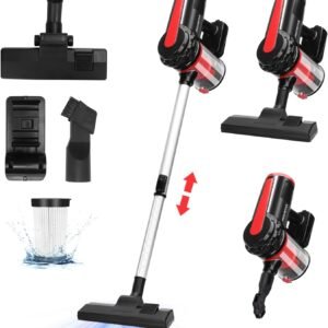 Aigostar Aspirateur Vertical Balai et à Main de 600W. Double Filtration HEPA, Léger, Sans Sac. Grand Réservoir 1L