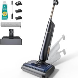 Vexilar Aspirateur Laveur sans Fil Cleanova X7, Design Plat à 180°, Aspirateur Sec et Humide, Auto-Nettoyage Automatique, 40 Min d'autonomie,Parfait pour Tâches Tenaces et Poils d’Animaux