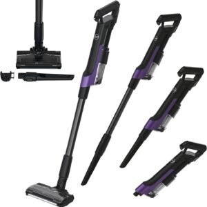 Hoover HF2 Aspirateur Balai sans Fil Puissant Ultraléger & Compact, 165W, Brosse Anti-emmêlement, Multi-sols Eclairage LED, Autonomie 40 Min, Mode Turbo, Batterie Amovible, Position Parking HF2Z10H