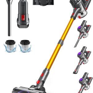 Aspirateur Balai sans Fil, 35kPa Aspirateur sans Fil 6 en 1,35 Minutes d'Autonomie avec Batterie Amovible,pour Le Nettoyage de Tous Types de Sols et Tapis