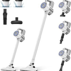 VersLife S6PRO Aspirateur Balai sans Fil, Aspirateur sans Fil Puissant 30Kpa avec 30 Min d'Autonomie, 4 en 1 Aspirateur Balai sans Sac, pour Les Poils d’Animaux, Tapis, Sols