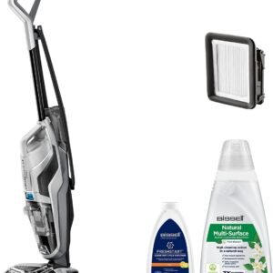 BISSELL CrossWave C3 Pro, Aspirateur Balai Laveur à Câble, Aspire, Lave et Sèche, Nettoyeur Eau Poussière, Extraction Puissante des Taches Humides et Sèches, Nettoyeur 3en1 pour Multi-surfaces, 3555N
