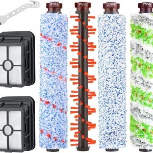 Accessoires pour Bissell Crosswave 3 en 1, 1 brosse à rouleau Pet Pro + 1 brosse à tapis + 1 brosse à sol + 1 brosse multi-surfaces + 2 filtres pour Bissell Crosswave 2225 1866 2052 1713 1785 Series