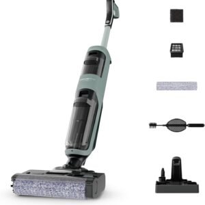 Rowenta X-Clean2, Aspirateur Laveur sans Fil, Nettoyage 2-en-1, Modes ECO/Max, Léger, Nettoyage Le Long des Murs, Auto-Nettoyage, GZ2262E0, Xc2 Eucalyptus