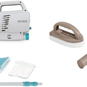 Intex Manual Pool Vacuum with Rechargeable Battery One Size & kit d'entretien Pure Spa