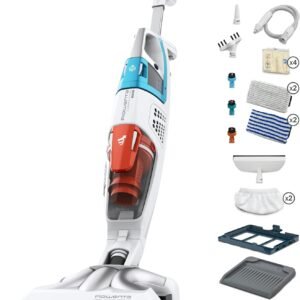 Rowenta, Nettoyeur vapeur, 2 en 1, Aspire et lave en même temps, Nettoyeur à main amovible, Performant, Assainir, Technologie Cyclonique, Chauffe rapide, Clean & Steam Multi RY8544WH