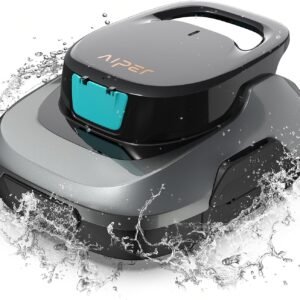 AIPER Scuba SE Robot Piscine, Aspirateur Piscine sans Fil, 90 Minutes de Nettoyage, Stationnement Automatique, Nettoyeur de Piscine Compact et Léger, Idéal pour Les Piscines Hors Sol 80㎡
