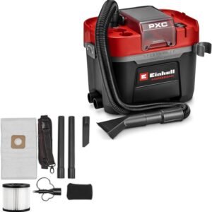 Einhell Professional Aspirateur eaux et poussières sans Fil TP-VC 18/10 Li BL L-Solo Power X-Change (18 V, Moteur brushless, cuve 10 L, 2 Modes d’Aspiration, Filtre à Plis et Buses, sans Batterie)