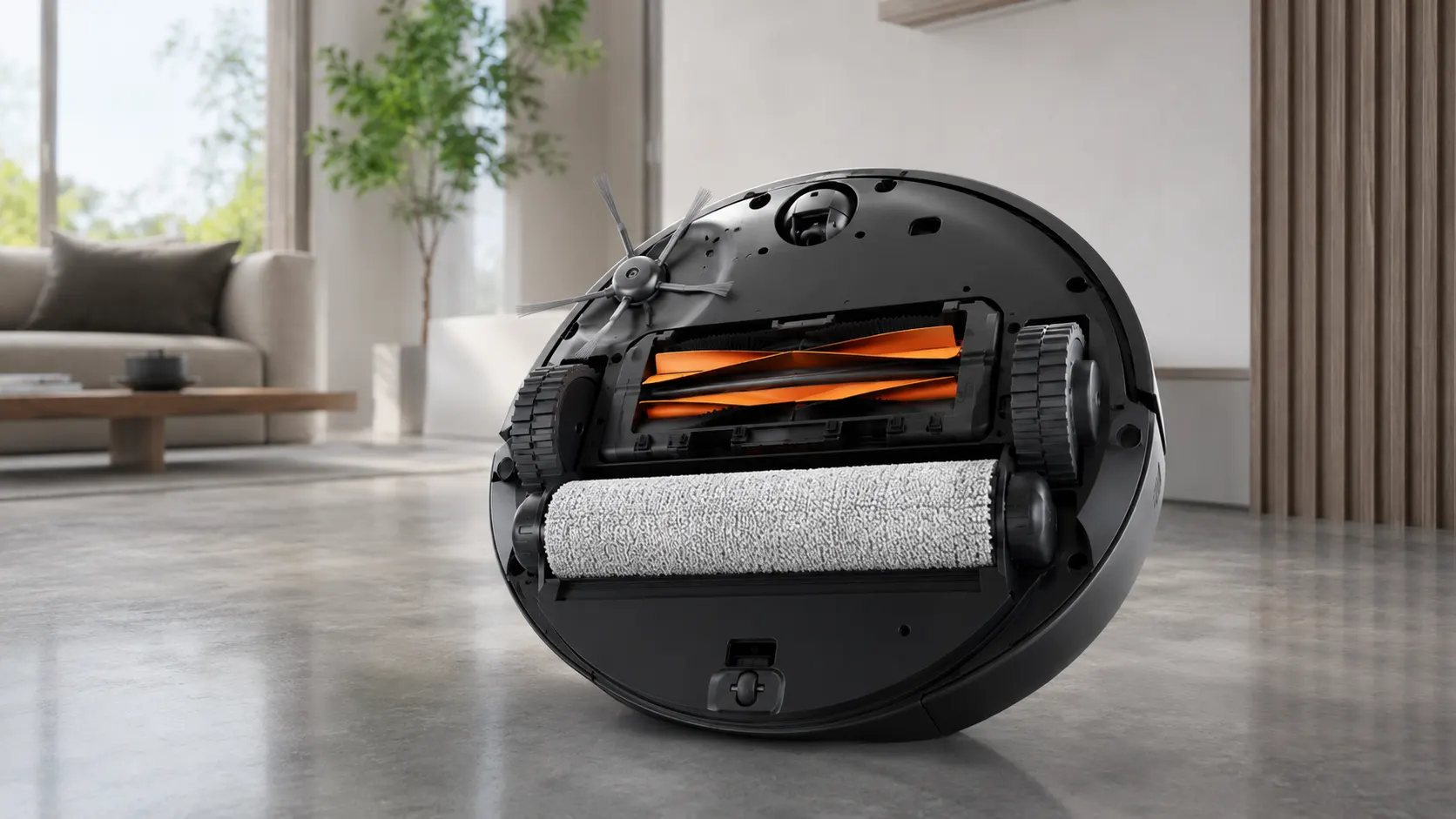 robot aspirateur laveur rouleau