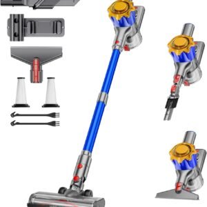 Aspirateur Balai sans Fil 450W/40KPA, 50 Minutes Autonomie Aspirateur sans Fil Puissant avec Écran Intelligent, aspirateur (Bleu)