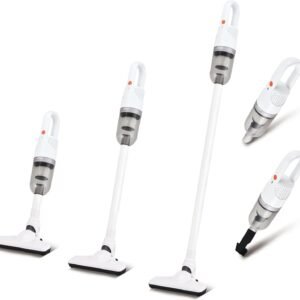 Aspirateur Laveur sans Fil, 12000Pa/400W/35Min Puissant Électriques Autonomie Aspirateur Balai, Très Silencieux Aspirateur avec Brosse à Sol Anti-Tangle, pour Sols Durs/Tapis/Poils d'animaux/Voiture