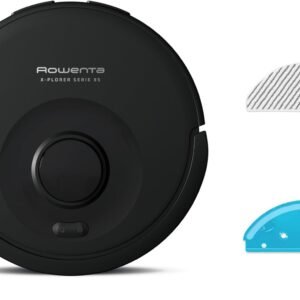 Rowenta X-PLORER Serie85, Aspirateur robot laveur, Aspiration en profondeur, Navigation intelligente, Détection laser à 360°, RR87C5FE, Noir