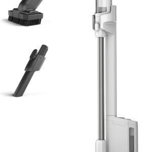 Shark Clean & Empty, aspirateur sans fil, vidage automatique, aspirateur anti-emmêlement avec accessoires pour animaux et suceur plat, autonomie 40 min, station de chargement, blanc/bleu, BU3521EU