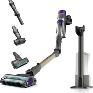 Shark PowerDetect Clean & Empty Aspirateur sans Fil Puissant, DuoClean Detect, Reverse Clean, Base Auto-vidante 2L, Anti-Hair Wrap Plus, autonomie 70 Min, Animaux/multisurfaces, Gris, IP3251AMZEUT