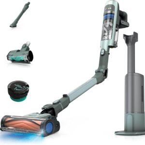 Shark PowerDetect Speed Clean & Empty, Aspirateur sans Fil, Aspiration en arrière, 60 Min d'autonomie, Station de Charge à vidage Automatique et Mini-Brosse motorisée pour Animaux IA3243FRT