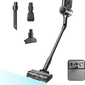 dreame R20 Pro-A Aspirateur Balai sans Fil, 26 000 PA/200AW,Papliable à 90° | Pliable 90°, TangleCut coupe auto, éclairage CelesTect, détection intelligente, écran LED, multi-surface, 90 min d'autonomie