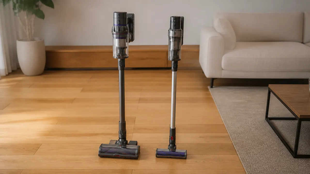Deux aspirateurs balais différents pouvant partager un nom de modèle proche