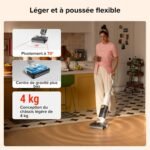 Aspirateur Laveur sans Fil Roborock F25 GT : Nettoyage à Eau Chaude 90°C