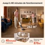 Aspirateur Laveur sans Fil Roborock F25 GT : Nettoyage à Eau Chaude 90°C