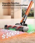 Aspirateur Balai sans Fil Fieety V9 : 50 kPa et 65 Min d&rsquo;Autonomie