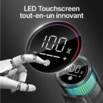 Aspirateur Balai V1 Pro Sans Fil 580W : 55Kpa d’Aspiration, 75 Min d’Autonomie et Moteur 100 000 TR/Min Ultra-Puissant