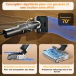Aspirateur laveur sans fil Roborock F25 LT : le nettoyage sous les meubles