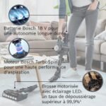 Aspirateur balai sans fil Bosch Unlimited 7 : agile sous les meubles