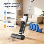 Aspirateur laveur sans fil Hearten : efficace sur poils et sols durs