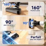 Aspirateur laveur sans fil Hearten : efficace sur poils et sols durs