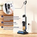 Aspirateur laveur sans fil Hearten : efficace sur poils et sols durs