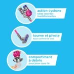 Aspirateur sans fil Casdon Dyson jouet interactif pour imiter les grands