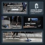 Aspirateur laveur sans fil Rowenta X-Force Flex 9.60 pour sols durs