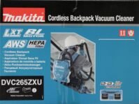Aspirateur dorsal sans fil professionnel Makita DVC265ZXU 36 V