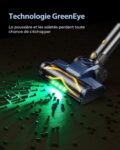 Aspirateur balai sans fil CHEFREE GreenEye, puissant et anti-nœuds