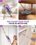Aspirateur balai sans fil Pdgrid 680W, puissant et endurant
