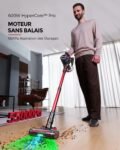 Aspirateur balai sans fil silencieux VACTechPro 55KPa, forte autonomie