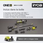 Aspirateur balai sans fil RYOBI RSVS18BL Brushless pour maison et atelier