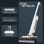Aspirateur laveur sans fil Rowenta X-Clean 10, plat et anti-poils