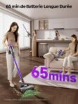 Aspirateur balai sans fil silencieux SMOTURE VAC02, 50 kPa et 65 min