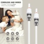 Aspirateur balai sans fil silencieux GGTHBRWW 400W, pour poils et tapis