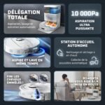 Robot aspirateur laveur avec station Rowenta X-PLORER Serie 580 Max