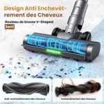 Aspirateur balai sans fil silencieux Circlio Vega C16, 70 min d’autonomie