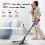 Aspirateur Balai Sans Fil Yassol S10 : 45 KPa pour Tous les Sols