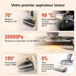 Aspirateur Laveur sans Fil Roborock F25 GT : Nettoyage à Eau Chaude 90°C