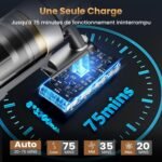 Aspirateur balai sans fil silencieux Circlio Vega C16, 70 min d’autonomie